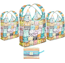 Load image into Gallery viewer, O-WITZ 3-Pack Reusable Shopping Bag - Animal Pattern - Cat