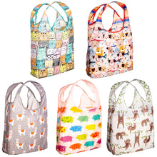 Load image into Gallery viewer, O-WITZ 5-Pack Reusable Shopping Bags Animal Patterns