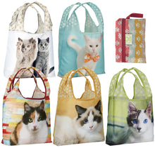 Load image into Gallery viewer, O-WITZ 5-Pack Reusable Shopping Bags Cats