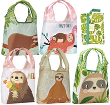 Load image into Gallery viewer, O-WITZ 5-Pack Reusable Shopping Bags Sloths