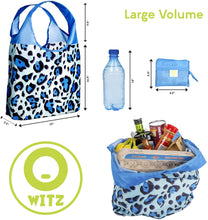 Load image into Gallery viewer, O-WITZ Reusable Shopping Bag - Cheetah Print - Blue