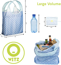 Load image into Gallery viewer, O-WITZ Reusable Shopping Bag - Fish Print - Blue