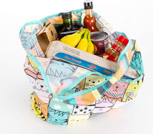 Load image into Gallery viewer, O-WITZ 3-Pack Reusable Shopping Bag - Animal Pattern - Cat