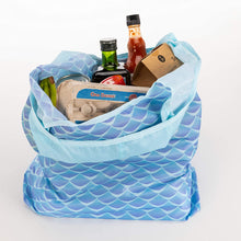 Load image into Gallery viewer, O-WITZ Reusable Shopping Bag - Fish Print - Blue