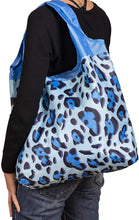 Load image into Gallery viewer, O-WITZ Reusable Shopping Bag - Cheetah Print - Blue