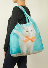 Load image into Gallery viewer, O-WITZ Reusable Shopping Bag - Cat Bowtie