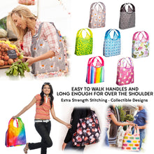 Load image into Gallery viewer, O-WITZ 5-Pack Reusable Shopping Bags Sloths