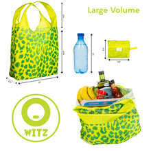 Load image into Gallery viewer, O-WITZ Reusable Shopping Bag - Cheetah Print - Green