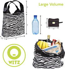 Load image into Gallery viewer, O-WITZ Reusable Shopping Bag - Zebra Print