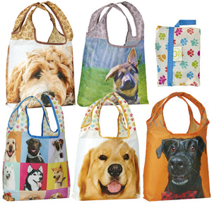 O-WITZ 5-Pack Reusable Shopping Bags Dogs
