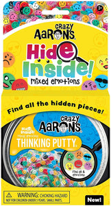 Crazy Aaron's Hide Inside Putty Playset - Mixed Emotions Clear Putty with Hidden Pieces - Non-Toxic, Never Dries Out