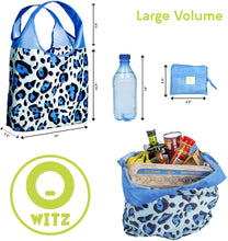 Load image into Gallery viewer, O-WITZ Reusable Shopping Bag - Cheetah Print - Blue

