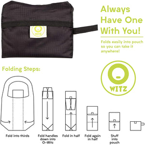 O-WITZ 3-Pack Reusable Shopping Bag - Animal Pattern - Bird