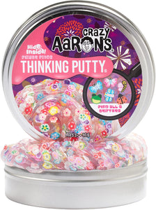 Crazy Aaron's Hide Inside Thinking Putty - Flower Finds (3.2 Ounces) - Search for All The Hidden Pieces - Non-Toxic, Never Dries Out