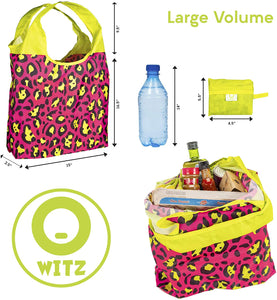 O-WITZ Reusable Shopping Bag - Cheetah Print - Red