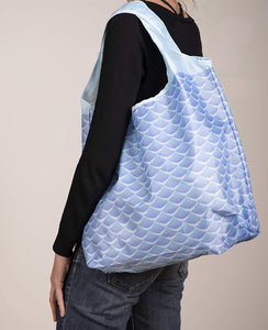 O-WITZ Reusable Shopping Bag - Fish Print - Blue