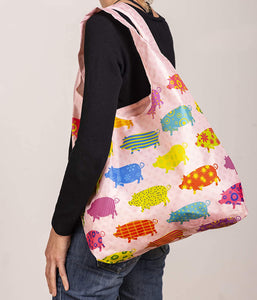 O-WITZ Reusable Shopping Bag - Animal Pattern - Pig