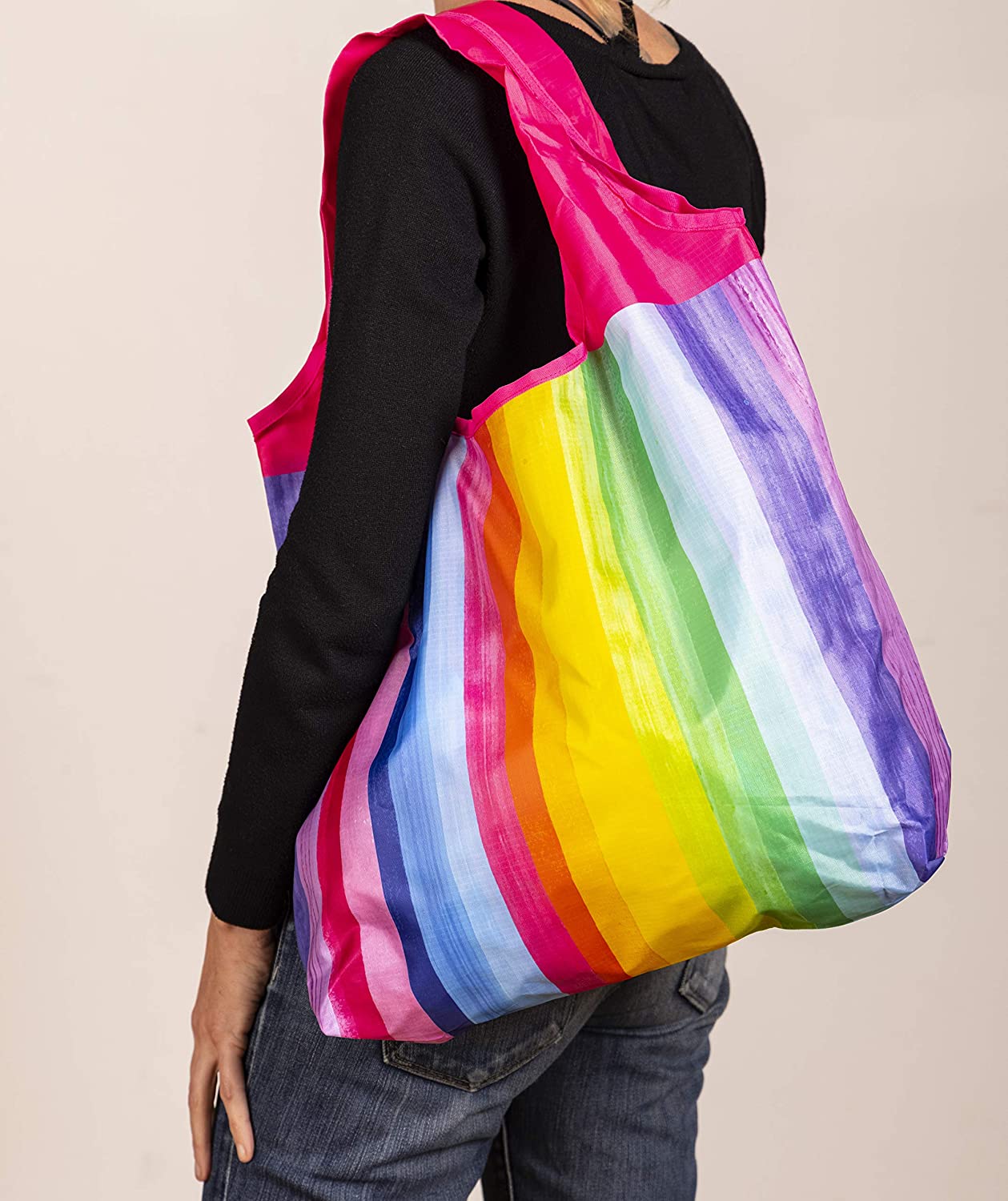 Multicolor Printed Cloth Shopping Bag