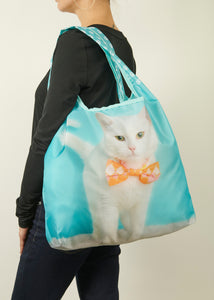 O-WITZ Reusable Shopping Bag - Cat Bowtie