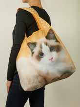 Load image into Gallery viewer, O-WITZ Reusable Shopping Bag - Cat Gold
