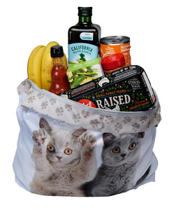 O-WITZ Reusable Shopping Bag - Cat Gray