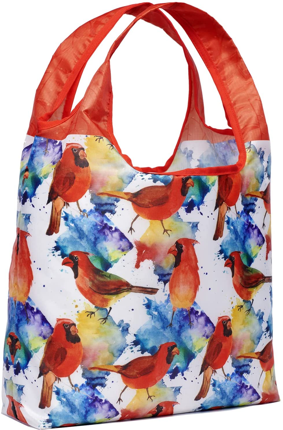 O-WITZ Reusable Shopping Bag - Bird Cardinals Multicolor