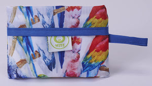 O-WITZ Reusable Shopping Bag - Bird Parrots Blue