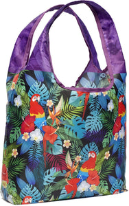 O-WITZ Reusable Shopping Bag - Bird Parrots Purple