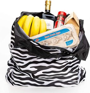 O-WITZ Reusable Shopping Bag - Zebra Print